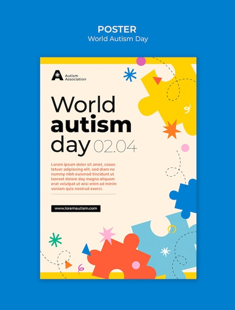 plantilla de concienciación sobre el día del autismo