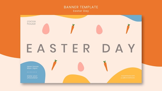 PSD gratuito plantilla creativa de banner de pascua