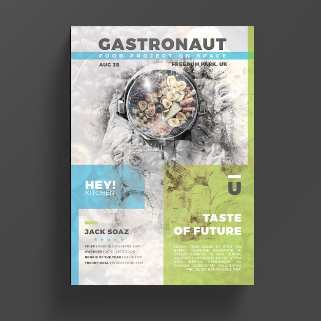 PSD gratuito plantilla creativa de flyer de gastronomía