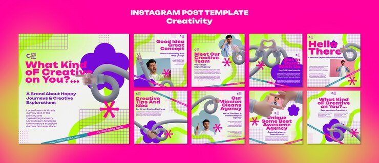PSD gratuito plantilla de creatividad degradada