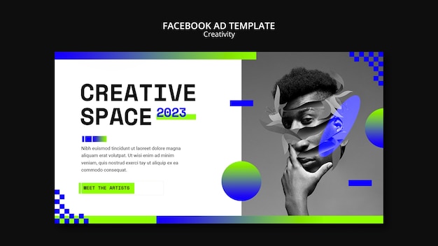 Plantilla de creatividad de diseño plano