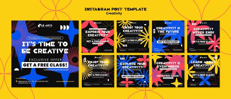PSD gratuito plantilla de creatividad de diseño plano