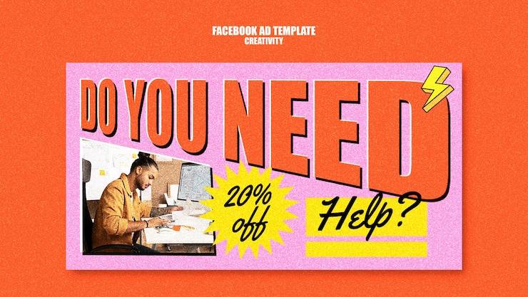 PSD gratuito plantilla de creatividad de diseño plano