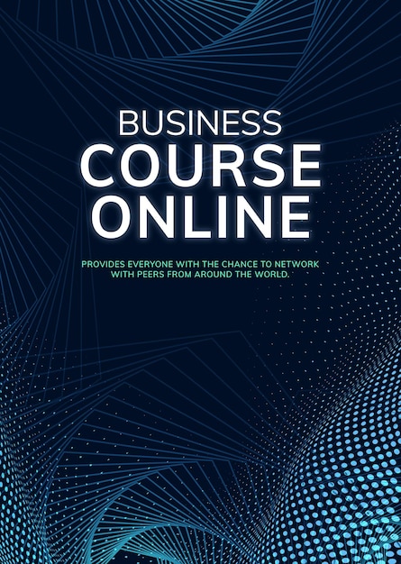 Plantilla de curso de negocios en línea psd conexión de red