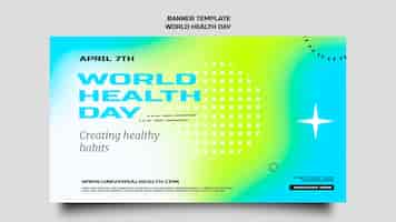 PSD gratuito plantilla de degradado del día mundial de la salud