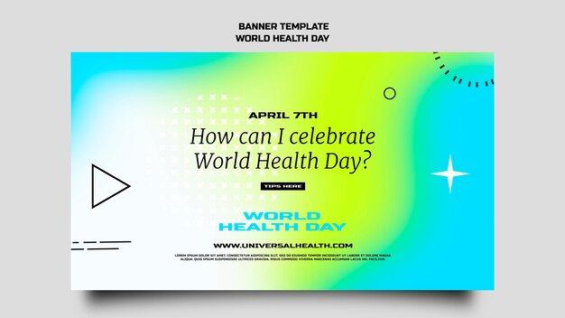 Plantilla de degradado del día mundial de la salud