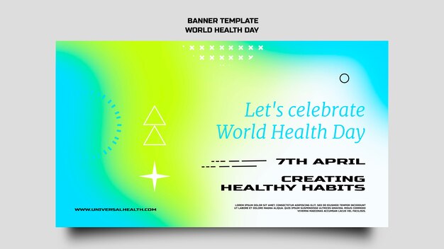 Plantilla de degradado del día mundial de la salud