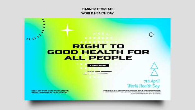 Plantilla de degradado del día mundial de la salud
