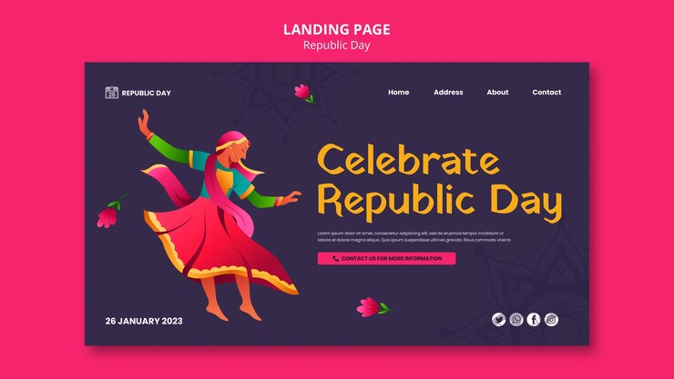 PSD gratuito plantilla de día de la independencia india de diseño plano