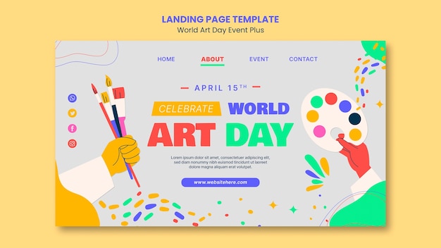 Plantilla de día mundial del arte de diseño plano