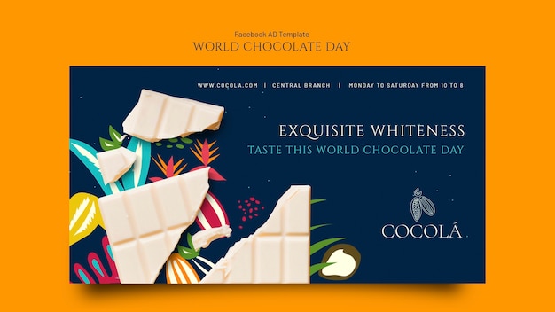 PSD gratuito plantilla del día mundial del chocolate