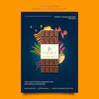 PSD gratuito plantilla del día mundial del chocolate