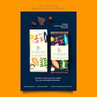 PSD gratuito plantilla del día mundial del chocolate