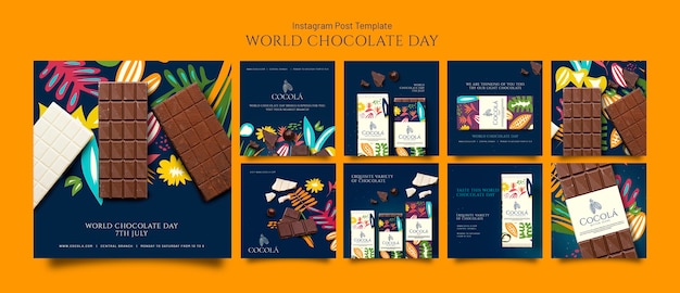 Plantilla del día mundial del chocolate