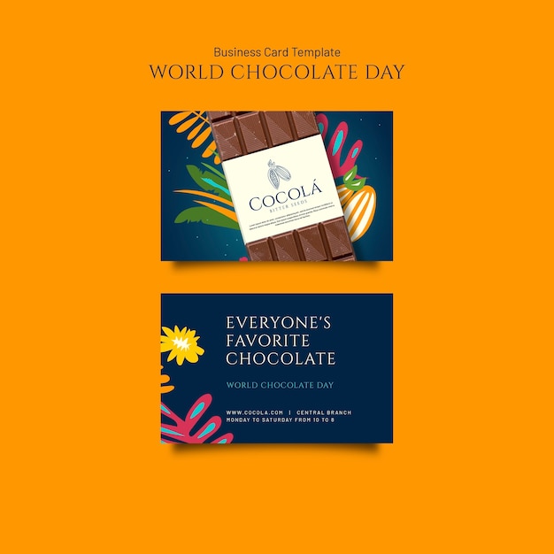 PSD gratuito plantilla del día mundial del chocolate