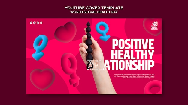 PSD gratuito plantilla de día mundial de la salud sexual de diseño plano