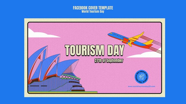 Plantilla de día mundial del turismo de diseño plano