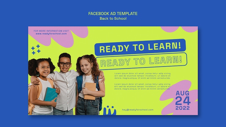 PSD gratuito plantilla de diseño de anuncio de facebook de regreso a la escuela