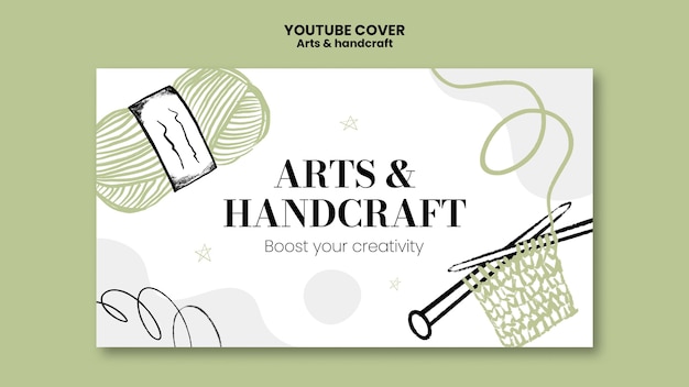 Plantilla de diseño de arte y artesanía