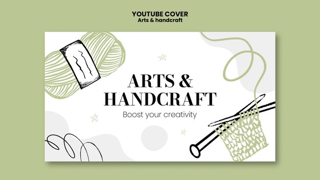 Plantilla de diseño de arte y artesanía