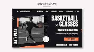 PSD gratuito plantilla de diseño de baloncesto de diseño plano