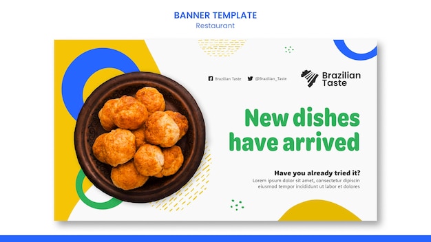 PSD gratuito plantilla de diseño de banner de comida brasileña