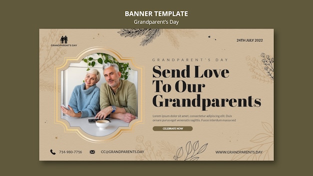 Plantilla de diseño de banner del día de los abuelos