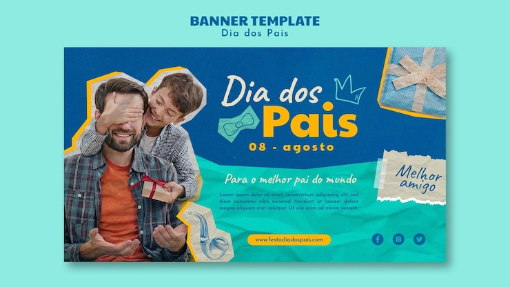 PSD gratuito plantilla de diseño de banner del día del padre