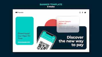 PSD gratuito plantilla de diseño de banner de ewallet