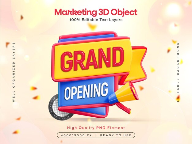 Plantilla de diseño de banner de gran inauguración