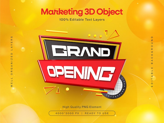 Plantilla de diseño de banner de gran inauguración