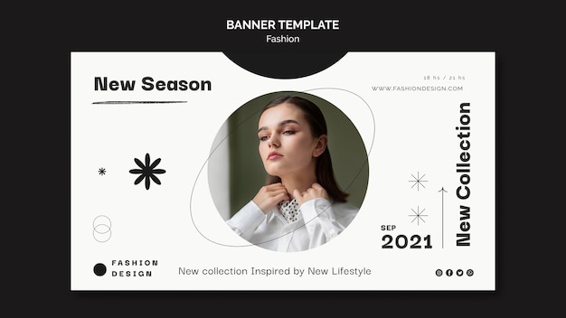 Plantilla de diseño de banner de moda