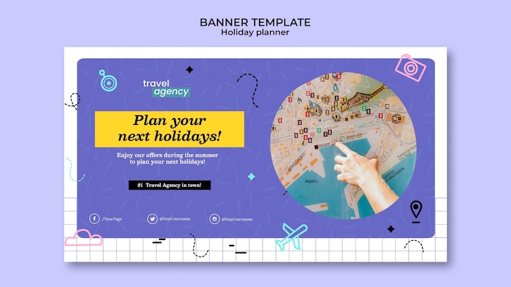 PSD gratuito plantilla de diseño de banner de planificador de eventos