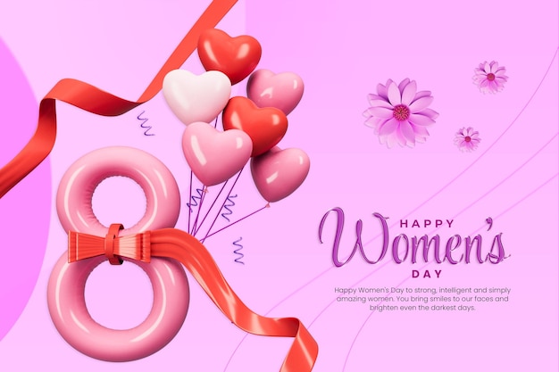 PSD gratuito plantilla de diseño de banner de redes sociales de feliz día de la mujer