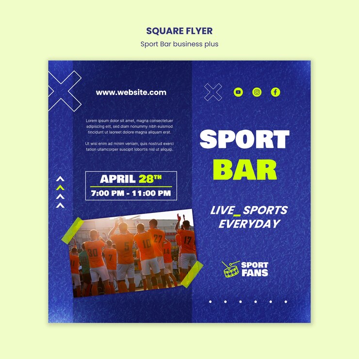 PSD gratuito plantilla de diseño de barra deportiva degradada