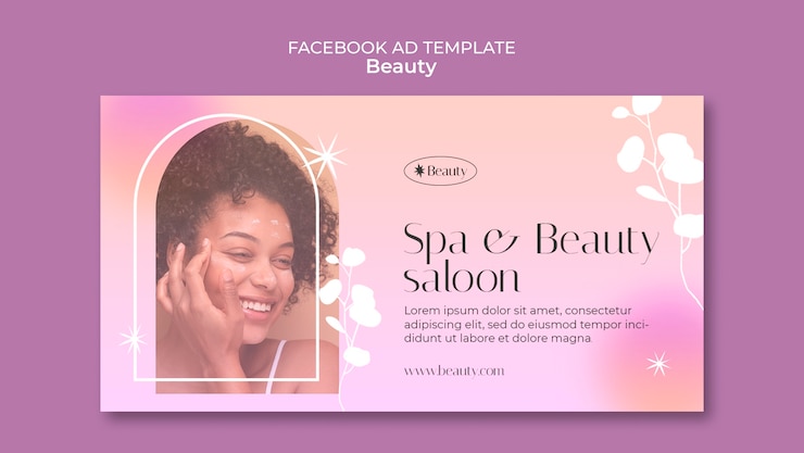 PSD gratuito plantilla de diseño de belleza de diseño plano