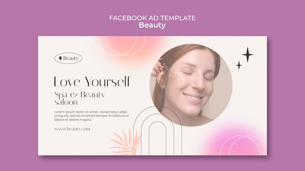 PSD gratuito plantilla de diseño de belleza de diseño plano