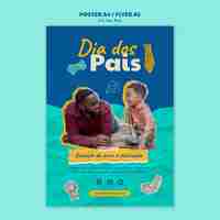 PSD gratuito plantilla de diseño de cartel del día del padre