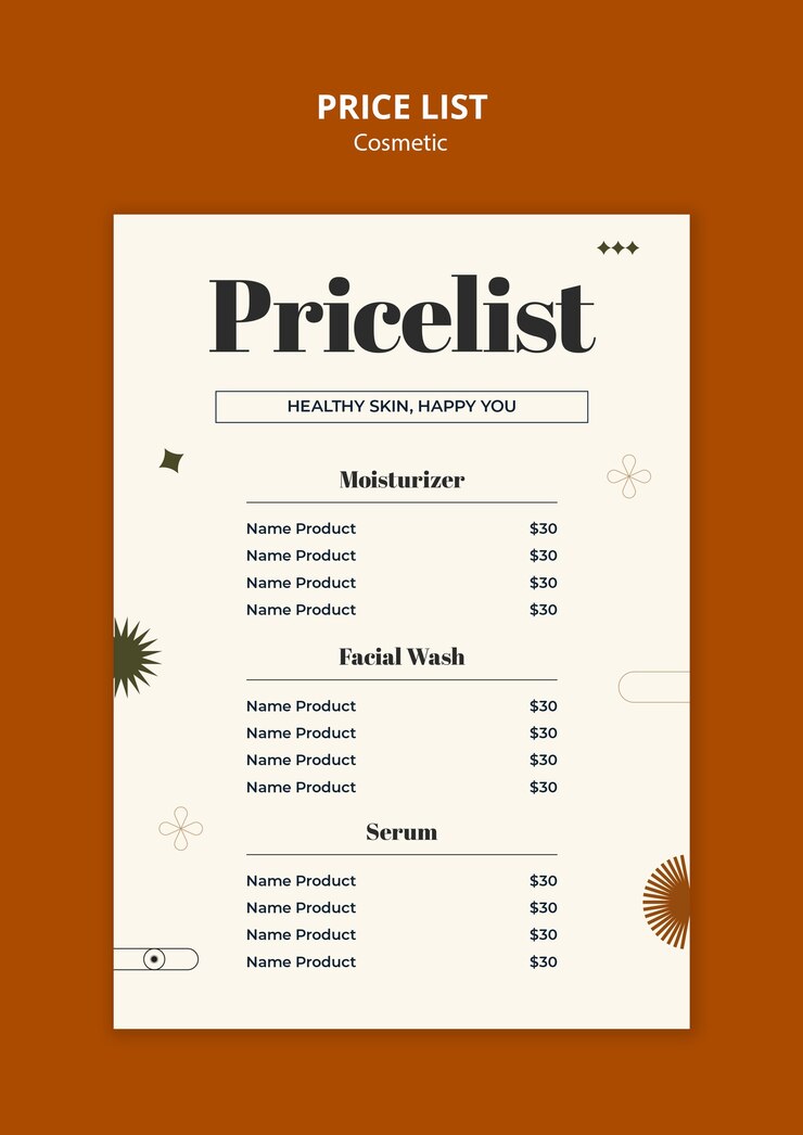 PSD gratuito plantilla con diseño cosmético