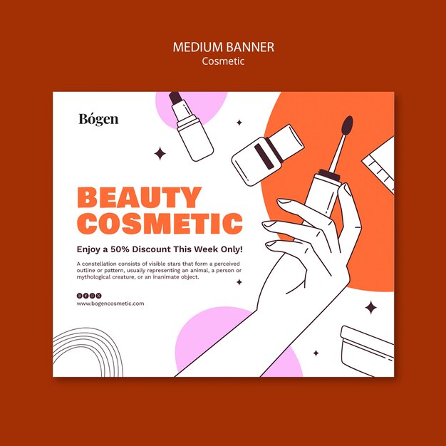 Plantilla con diseño cosmético