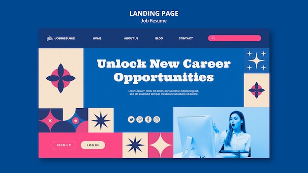 Plantilla de diseño de currículum laboral