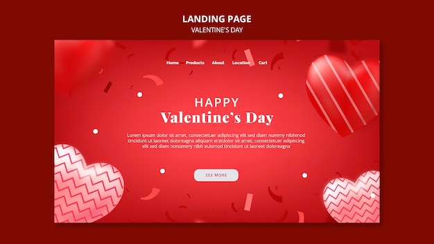 PSD gratuito plantilla de diseño degradado del día de san valentín