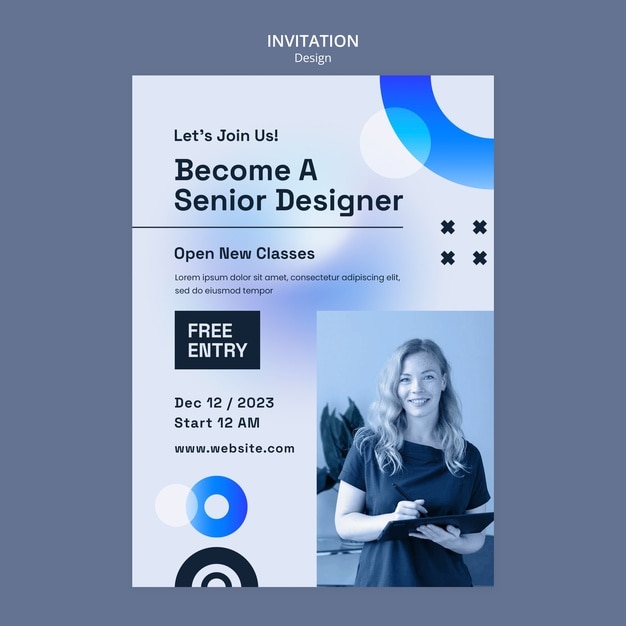 PSD gratuito plantilla de diseño degradado