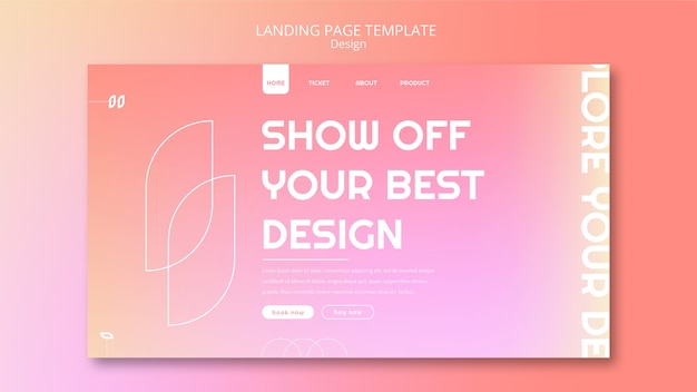 PSD gratuito plantilla de diseño degradado