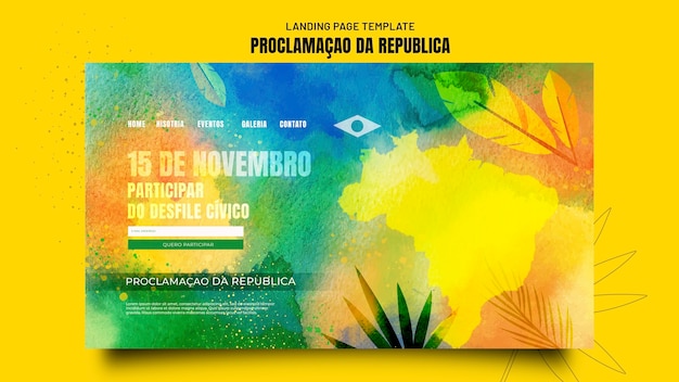 PSD gratuito plantilla de diseño de día de la independencia de brasil de diseño plano