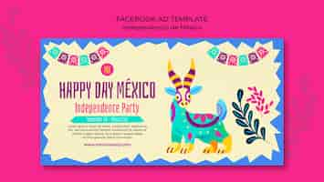 PSD gratuito plantilla de diseño del día de la independencia mexicana