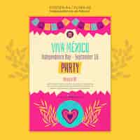 PSD gratuito plantilla de diseño del día de la independencia mexicana