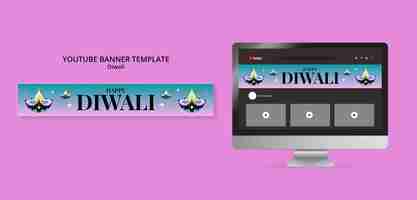 PSD gratuito plantilla de diseño de diwali