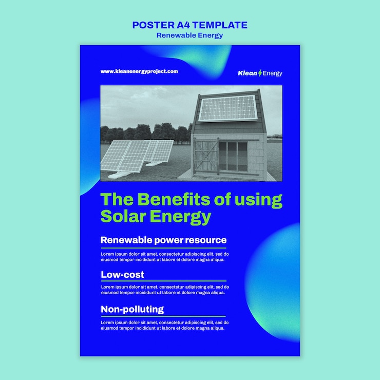 PSD gratuito plantilla de diseño de energía renovable de gradiente