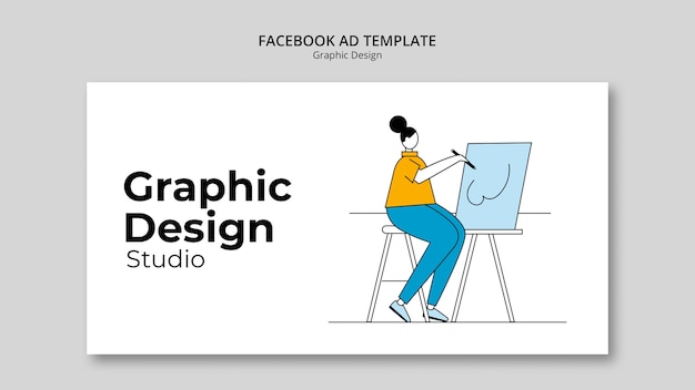 Plantilla de diseño gráfico de diseño plano